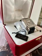 PRACHTIG! Cartier Santos 100 Chronograph COMPLETE SET PRE-OW, Overige merken, Staal, Ophalen of Verzenden, Zo goed als nieuw