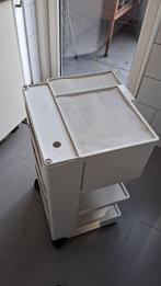 Joe Colombo trolley/ werktafel/salon trolley, Huis en Inrichting, Kasten | Ladekasten, Ophalen, Kunststof, Gebruikt, 3 of 4 laden