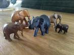5 x houten olifant, Antiek en Kunst, Ophalen of Verzenden