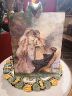 schilderij impressionist olie op linnen maroufle ges, Ophalen of Verzenden