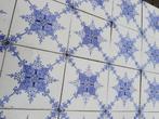 24 stuks Antieke wandtegels wit met blauw decor 12x12cm, Antiek en Kunst, Antiek | Wandborden en Tegels, Ophalen