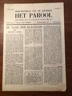5 juli 1945 Berichtenblad van de Stichting HET PAROOL nr, 1, Verzenden, Overige onderwerpen, Tweede Wereldoorlog, Gelezen