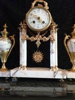 Antieke franse pendule kookstel met kondelars 50cm werk goed, Ophalen of Verzenden