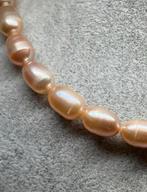 Echte zoetwaterparel ketting met zilveren sluiting, B, Z, Nieuw, Ophalen of Verzenden