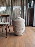 Afrikaanse wasmand opbergmand handgemaakt in Senegal, Ophalen of Verzenden, Nieuw, Rond, Mand