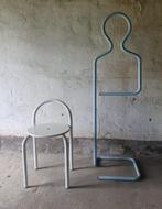 vintage  buisframe stoel 70's design, Huis en Inrichting, Stoelen, Ophalen, Gebruikt, Wit, Eén