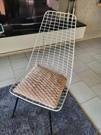 Retro wit metalen stoel. Vintage jaren 60., Ophalen, Gebruikt, Retro jaren 60, Wit
