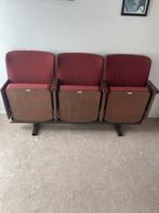 Vintage Bioscoopstoelen, Ophalen, Gebruikt, Drie, Rood
