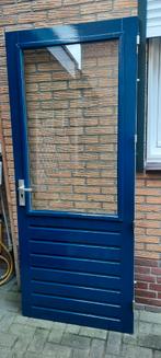 Hardhouten buitendeuren in zeer goede staat, Doe-het-zelf en Verbouw, Deuren en Horren, Ophalen, Glas, Buitendeur, 200 tot 215 cm