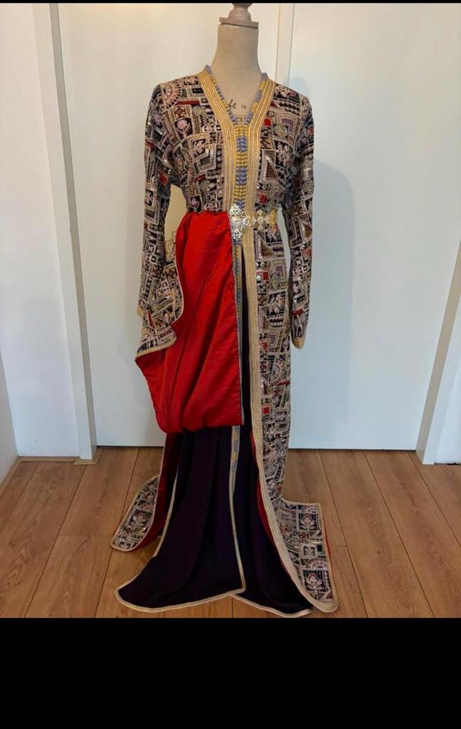 Takchita te HUUR, Kleding | Dames, Gelegenheidskleding, Ophalen, Overige typen, Blauw, Maat 46/48 (XL) of groter