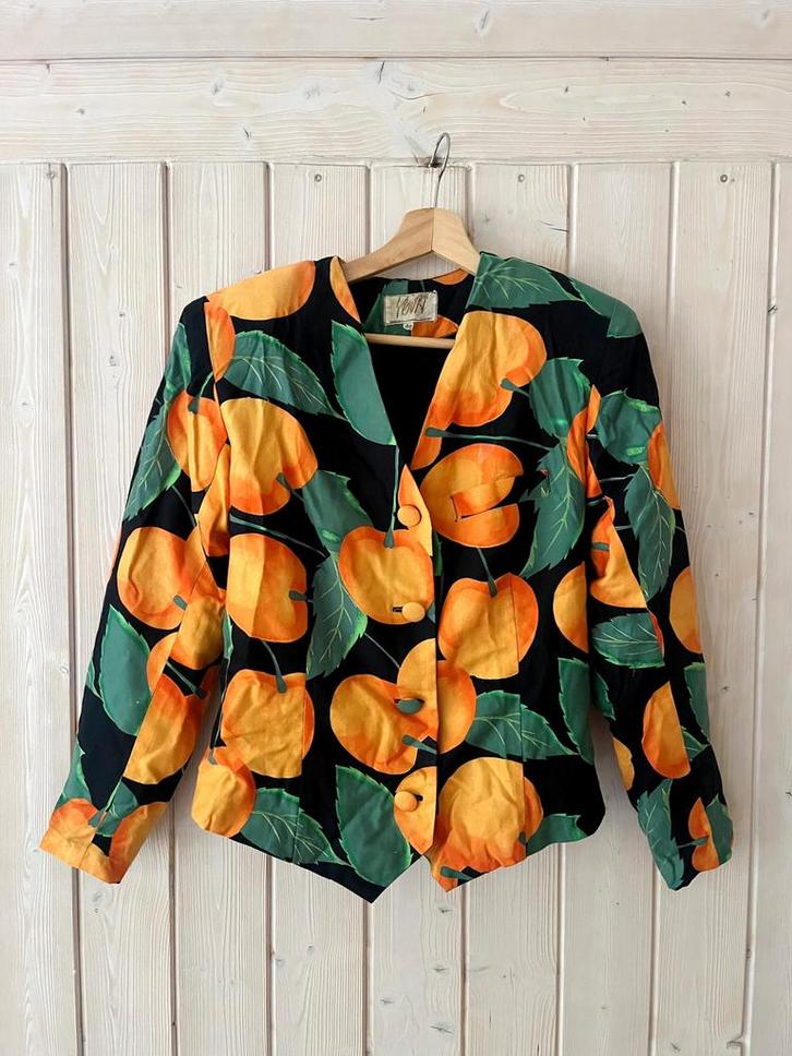 Vintage blazer, Kleding | Dames, Jasjes, Kostuums en Pakken, Zo goed als nieuw, Jasje, Maat 42/44 (L), Overige kleuren, Ophalen of Verzenden