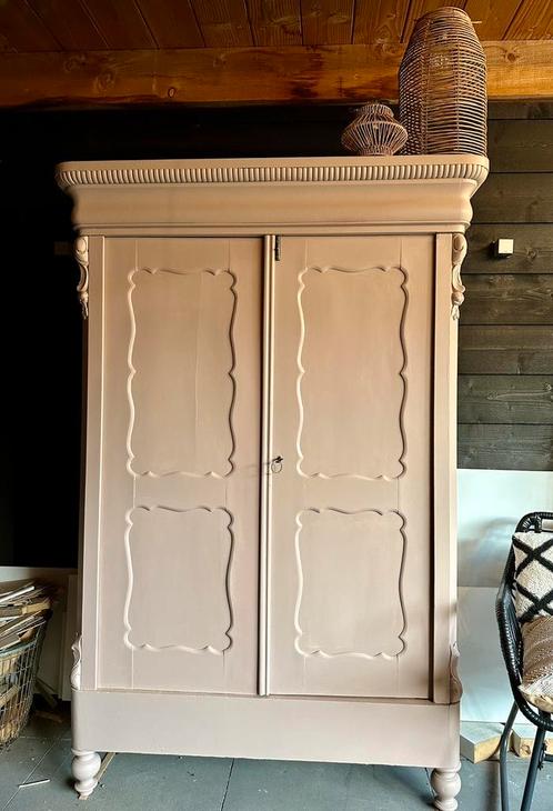 Zachtroze / beige Biedermeier kast - vintage antiek, Antiek en Kunst, Antiek | Meubels | Kasten, Ophalen