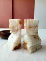 Onyx boekensteunen vintage Oosters, Antiek en Kunst, Ophalen of Verzenden