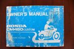 Honda CM450 Custom 1982 motorcycle owner's manual CM 450, Ophalen of Verzenden, Honda