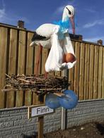 Geboortebord OOIEVAAR op NEST huren huur babyspullen jongen, Ophalen, Zo goed als nieuw, Geboortebord