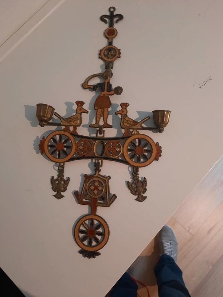 Byzantijns Kruis met Suleyman - 42x21cm, Antiek en Kunst, Antiek | Kandelaars, Overige materialen, Ophalen of Verzenden