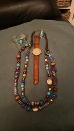 Retro vintage set, Ophalen of Verzenden, Zo goed als nieuw, Bruin, Overige materialen