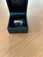 18 karaats wit gouden ring met 5 diamanten, Wit, Ophalen of Verzenden, Zo goed als nieuw, Dame