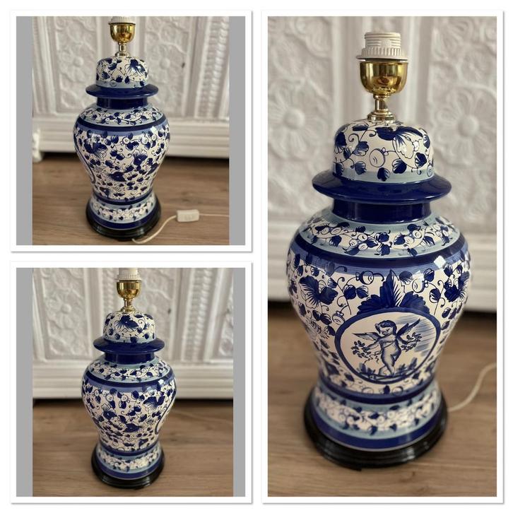 Unieke vaaslamp uit Italie - lampenvoet - Vintage - vaaslamp, Antiek en Kunst, Antiek | Lampen, Ophalen