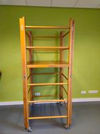 Inklapbare houten klimtoren met plateau en wieltjes, Ophalen, Gebruikt, 200 cm of meer, 75 cm of meer