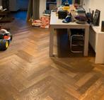 Ca 25m2 eiken noestvrij visgraat lamelparket, Ophalen, Gebruikt, 50 tot 150 cm, Vloerdelen of -planken