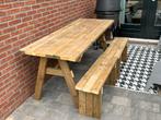 Robuste houten tuintafel, Ophalen, Gebruikt, Rechthoekig, Hout