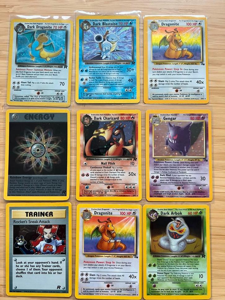 !! Vintage Pokermon Set !!, Hobby en Vrije tijd, Verzamelkaartspellen | Pokémon, Gebruikt, Meerdere kaarten, Foil, Ophalen