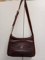 Vintage Coach leren taft bag bruin leer (mahogany) tas, Verzenden, Gebruikt, Bruin, Leer