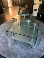 Helder Glazen Salontafels - Design, Huis en Inrichting, Tafels | Salontafels, Ophalen, Vierkant, 50 tot 100 cm, Minder dan 50 cm