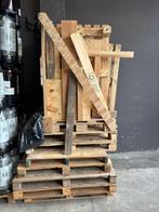 22 Pallets en diverse stukken hout, Doe-het-zelf en Verbouw, Hout en Planken, Ophalen, Gebruikt, 25 tot 50 mm, Pallet