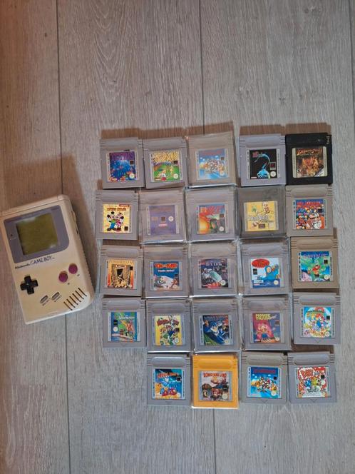 Game Boy Classic + 23 Games - Top Collectie!, Spelcomputers en Games, Spelcomputers | Nintendo Game Boy, Gebruikt, Game Boy Classic