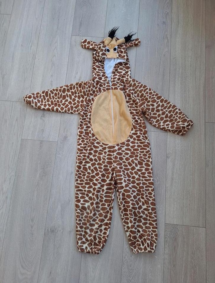Giraffe verkleedpak (maat 110), Kinderen en Baby's, Carnavalskleding en Verkleedspullen, Gebruikt, Jongen of Meisje, 110 t/m 116