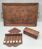 Friese kerfsnede dienblad, lepelkistje en lepeldoosje, Ophalen of Verzenden