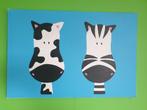 Koe en Zebra, Antiek en Kunst, Kunst | Schilderijen | Modern, Ophalen of Verzenden