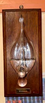 Antiek Stormglas op Houten Plaat, Antiek en Kunst, Ophalen of Verzenden