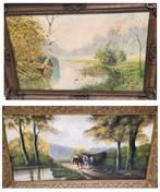 Twee (klassieke) (landschaps)schilderijen, Antiek en Kunst, Ophalen