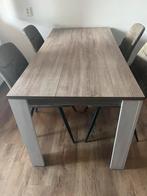 Eettafel + 4 stoelen, Huis en Inrichting, Tafels | Eettafels, Ophalen, Rechthoekig