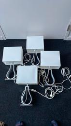 4 Tafel lampen met alluminium voet., Ophalen of Verzenden, Zo goed als nieuw