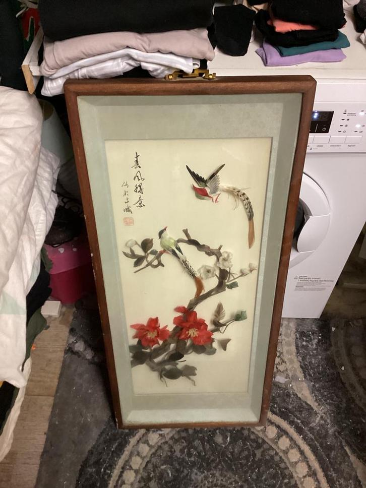 Chinese kunst in vitrine, Antiek en Kunst, Kunst | Niet-Westerse kunst, Ophalen