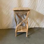 Bijzettafel - 30 x 30 cm - massief teakhout - Bij TTM Wonen, 45 tot 60 cm, TTM Wonen, Meubels – (Perzische) Tapijten en Woonaccessoires