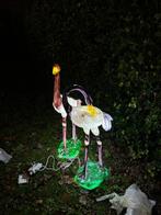 2 verlichten vogel sculpturen voor binnen of buiten gebruik, Tuin en Terras, Buitenverlichting, Ophalen of Verzenden, Zo goed als nieuw