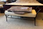 Metalen bedbankje / Hocker met kussen / prijs verlaagd, Ophalen, Minder dan 50 cm, Gebruikt, 125 cm of meer