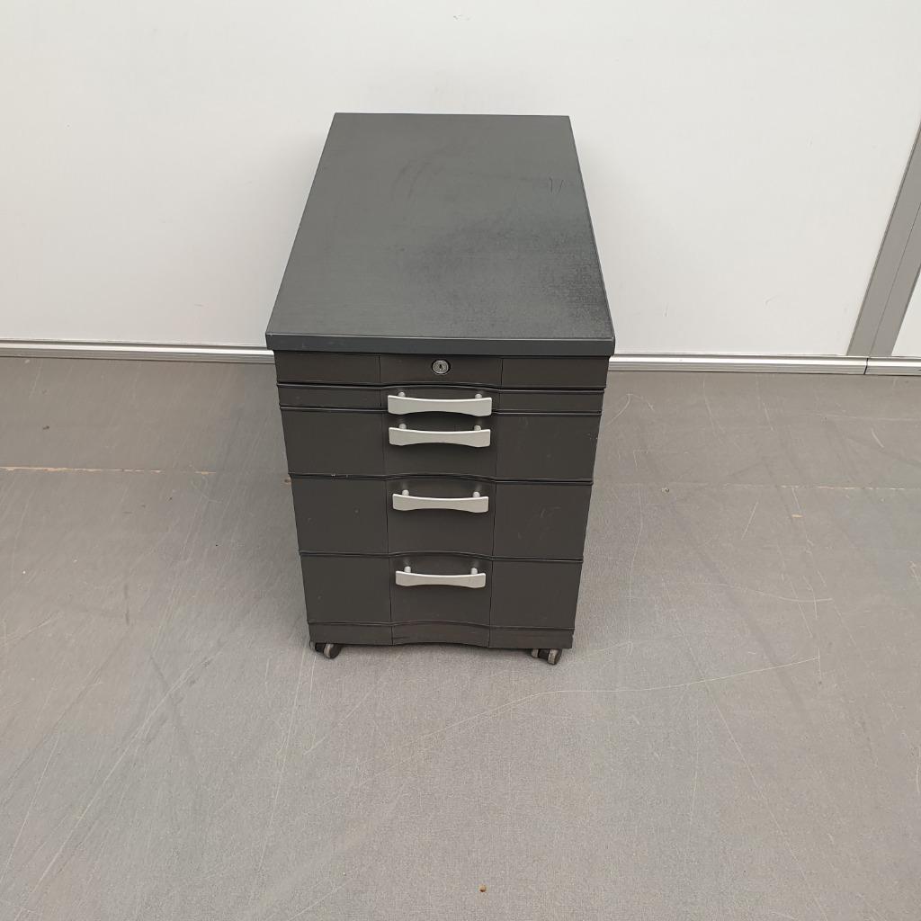 Mibra ladekast met 4 lades metaal antraciet 63x43x76 cm, Ophalen, Gebruikt, 50 tot 100 cm, 3 of 4 laden