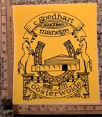 Vintage sticker Goedhart manege Oosterwolde paard hoefijzer, Ophalen of Verzenden, Zo goed als nieuw, Overige typen