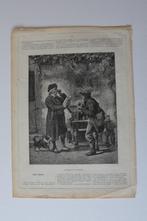 OPTICIEN BRILLENVERKOPER Houtgravure MARCHANT LENNETTES GL6, Antiek en Kunst, Verzenden