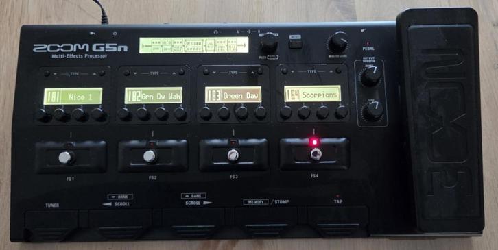 Zoom G5n Multi-Effectenpedaal, Muziek en Instrumenten, Effecten, Zo goed als nieuw, Chorus, Delay of Echo, Distortion, Overdrive of Fuzz