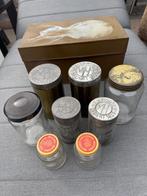 Oude blikken en potten van Houten en Moccona, Antiek en Kunst, Curiosa en Brocante, Ophalen