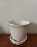 Hangpot hangbloempot vintage wit groot, Rond, Ophalen of Verzenden, Zo goed als nieuw, Minder dan 25 cm