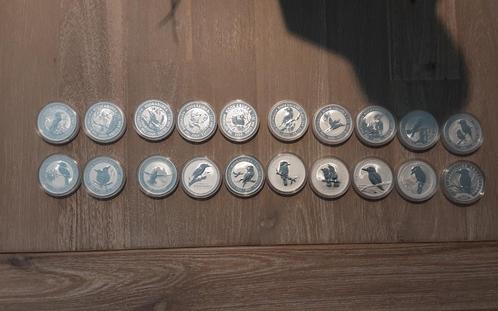 20- Delige jubileumset Kookaburra (1 oz), Postzegels en Munten, Edelmetalen en Baren, Zilver, Ophalen of Verzenden