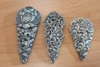3 x djokja zilveren broches / clips, Ophalen of Verzenden, Zilver